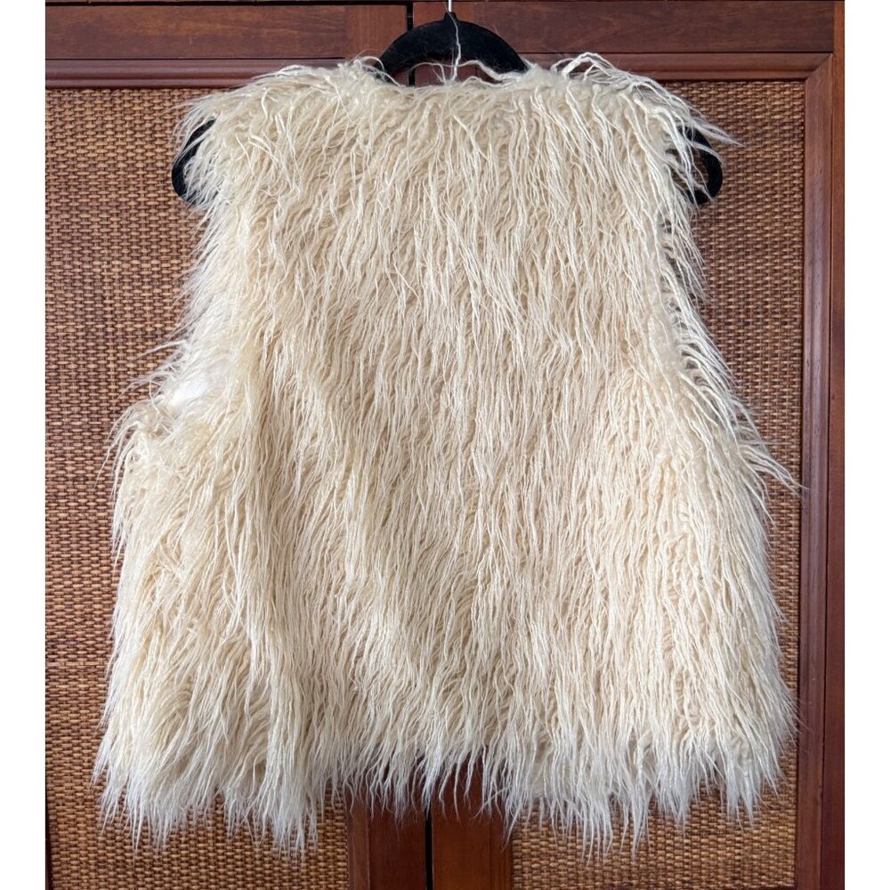 Flying Tomato Womens Faux Fur Vest With‎ Embroidered Tribal Accents Size S - Picture 5 of 5